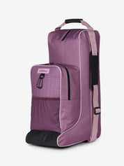 Full view of the mallow LeMieux Boot & Hat Bag on a white background