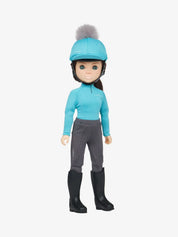 Front view of the blue Florence LeMieux Toy Rider on a white background