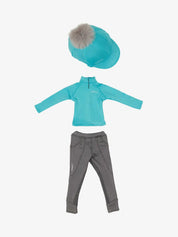 Full view of the blue LeMieux Toy Rider Outfit on a white background