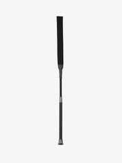 Full view of the black LeMieux Brilliance Baton Whip on a white background