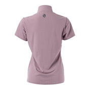 Back view of Mellow Rose Equinavia Juni Short Sleeve Quarter Zip Shirt on a white background