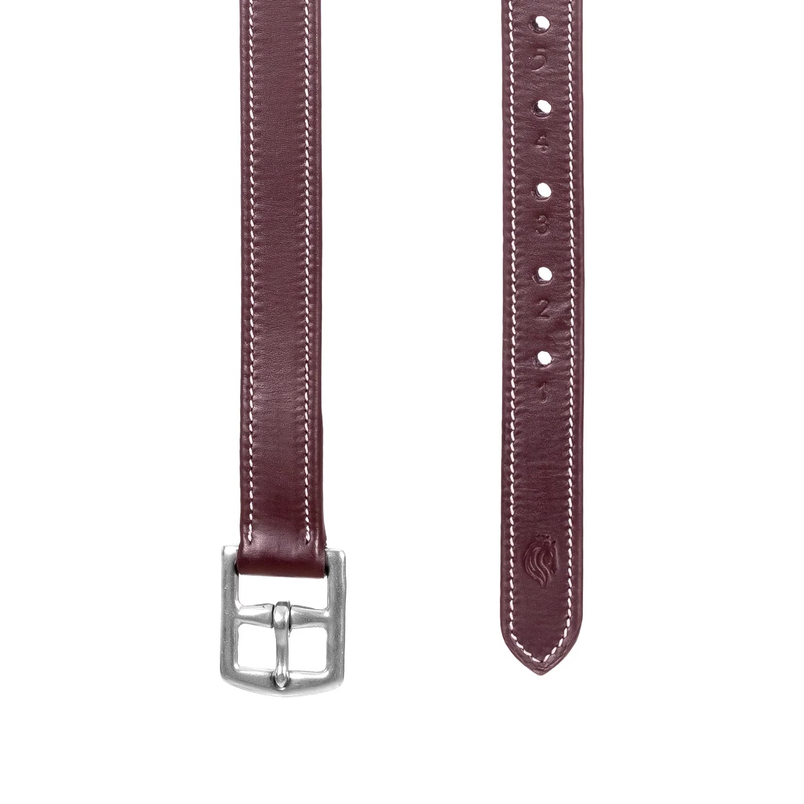 Oakbark Brown Equinavia Valkyrie Stirrup Leathers on a white background