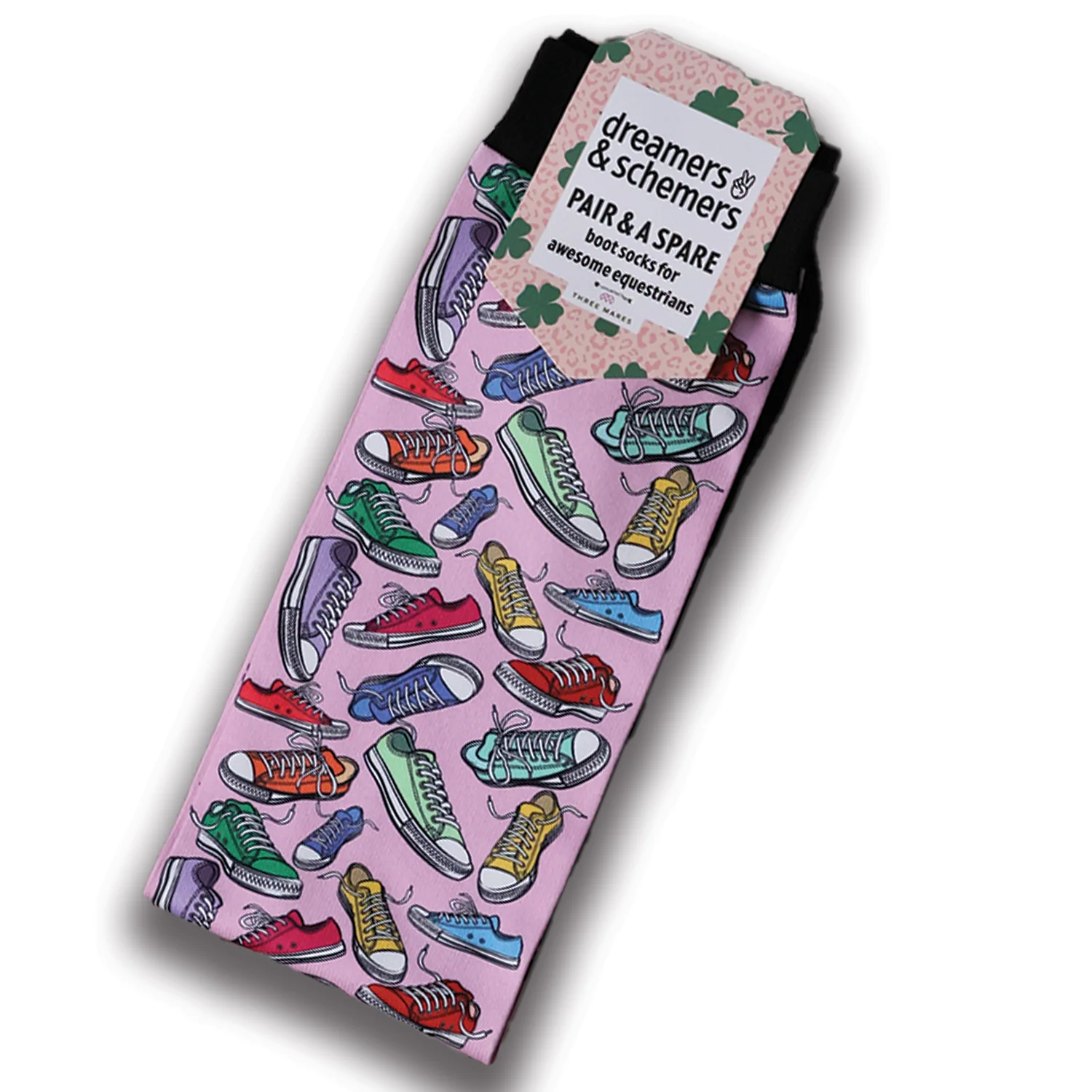 Front view of the Kicks Dreamers & Schemers Pair & A Spare Boot Socks on a white background