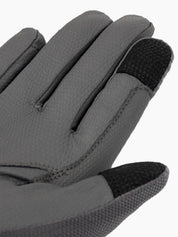 Close-up palm view of the gray LeMieux 3D Mesh Riding Gloves on a white background
