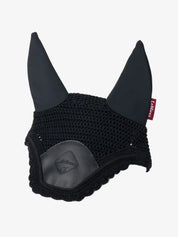 Front view of the LeMieux Acoustic Pro Fly Hood in black