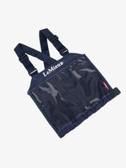 Front view of a navy LeMieux Eventing Bib on a white background
