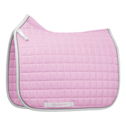 Side view of a pink Equinavia Svalbard Dressage Saddle Pad with NordicAir Tech on a white background