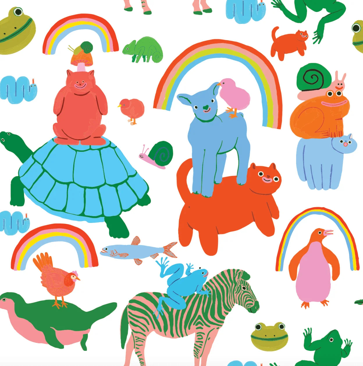 Close-up view of the Magical Animals pattern on the Dreamers & Schemers Pair & A Spare Boot Socks