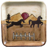 Mara Stoneware Horses Square Plate