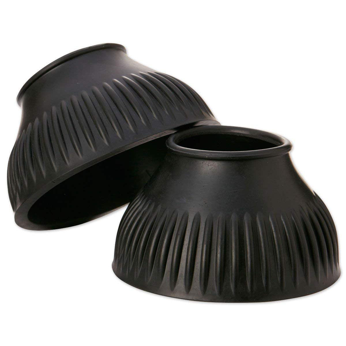 View of a pair of Centaur EcoPure Thick Rib Bell Boots in black