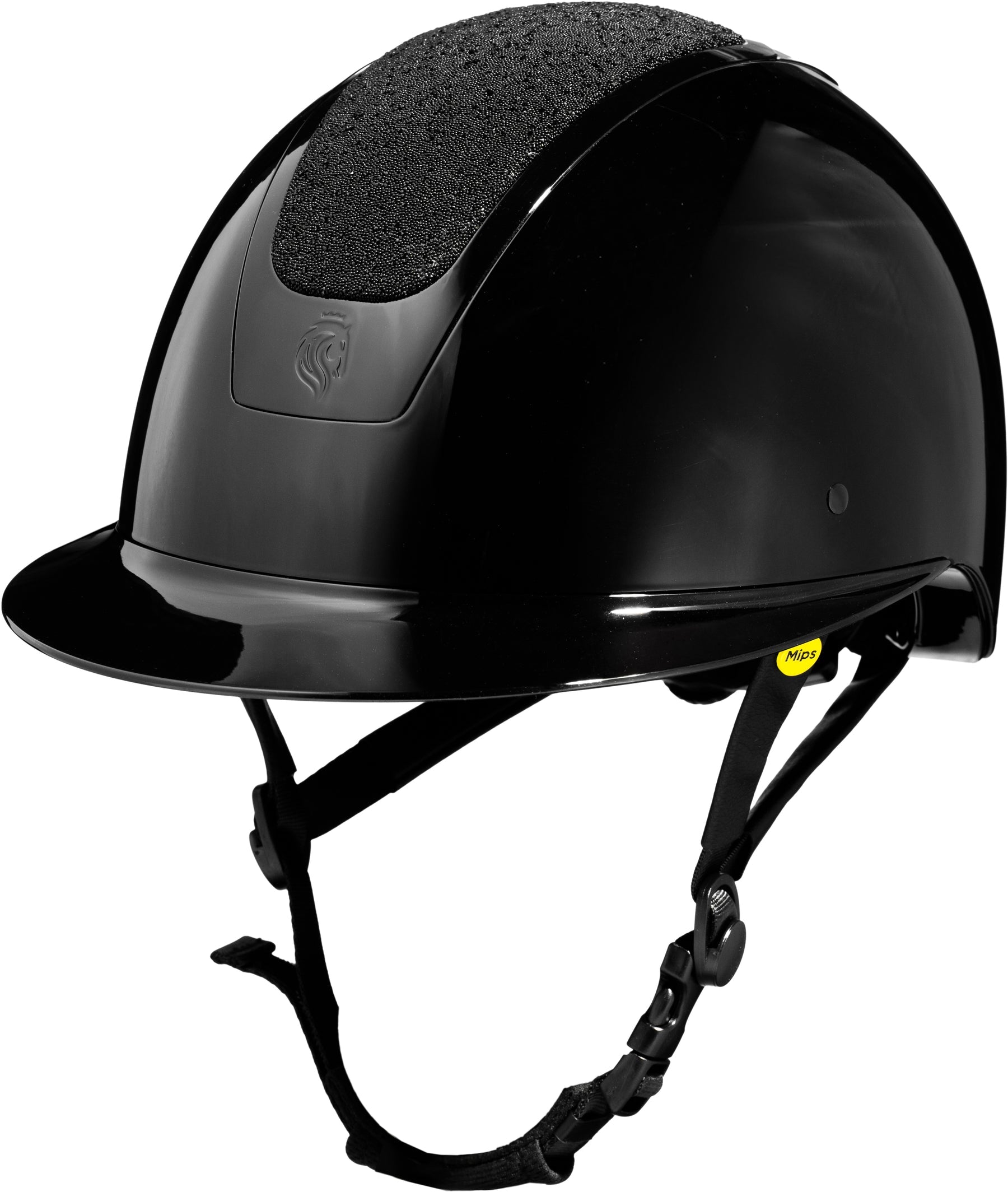 Black Diamond Crystal Equinavia Crown Glossy MIPS Riding Helmet on a white background