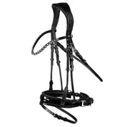 Horze Clermont Ergonomic Crystal Bridle in black on a white background