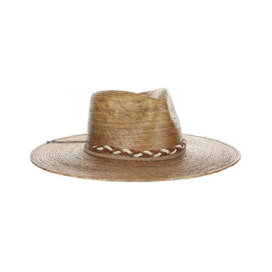 Angled front view of the Dorfman Milano Passiflora Hat on a white background