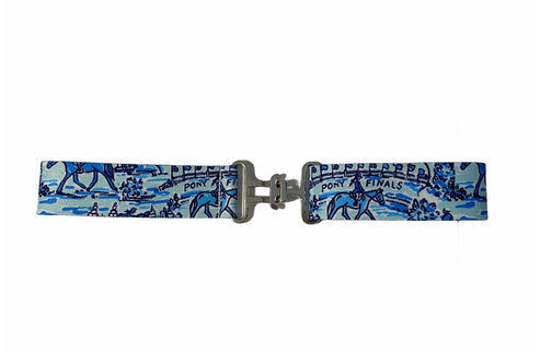 Front view of the Lexington Belle & Bow Kids Elastic Belt on a white background
