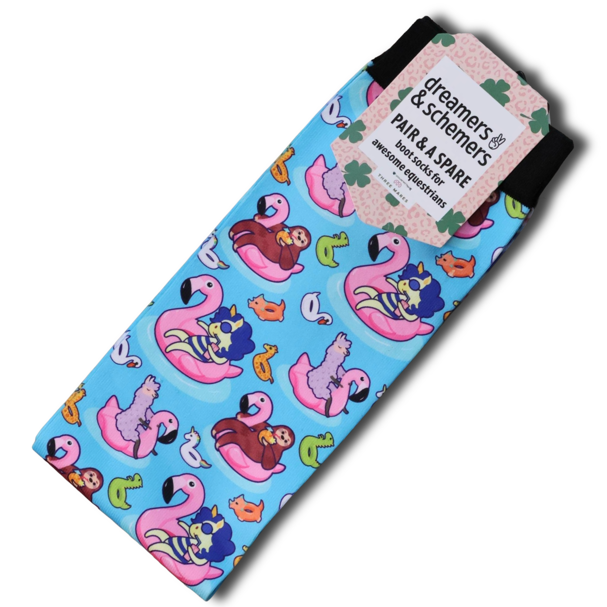 Front view of the Pool & Chill Dreamers & Schemers Pair & A Spare Boot Socks on a white background