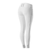 Back view of White Equinavia Sissel Full Seat Breeches on a white background
