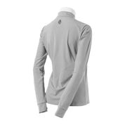 Back view of Dapple Gray Equinavia Juni Long Sleeve Show Shirt on a white background