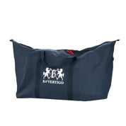 Side view of the navy B Vertigo Helsinki Large Travel Bag on a white background