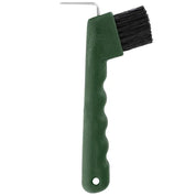 Side view of the Equi-Essentials Hoof Pick with Comfort Grip in green