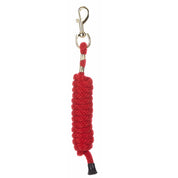 Full view of the red Equinavia Stella Poly Snap Lead Rope on a white background
