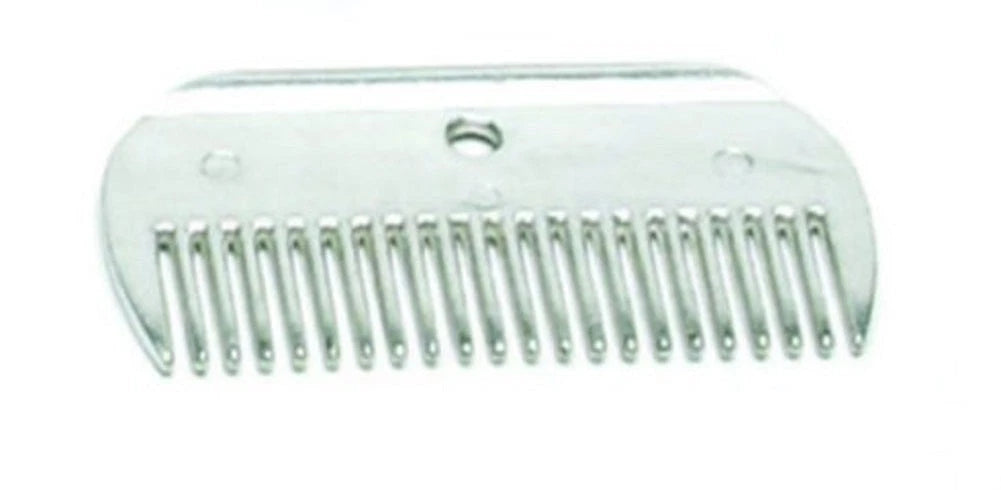 View of the Equi-Essentials Aluminum Mane Comb on a white background