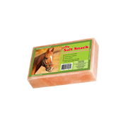 View of a Jolly Salt Snack Salt Brick with a product label on the front and on a white background