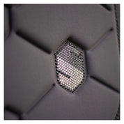 Close-up view of the anthracite swarovski embroidered Samshield Spineshield Jump Pad