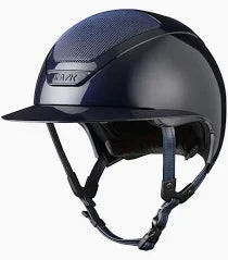Angled front view of the atlantic blue Star Lady Pure Shine Helmet on a plain background