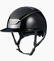 Angled front view of the black Star Lady Pure Shine Helmet on a plain background