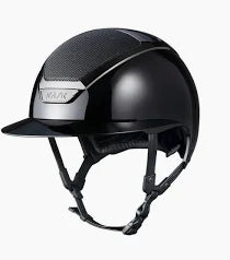 Angled front view of the black Star Lady Pure Shine Helmet on a plain background