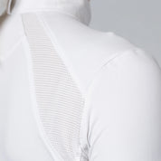 Close-up view of the shoulder of the Equinavia Sonja Long Sleeve Show Shirt