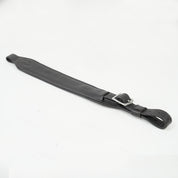 Back view of a brown Total Saddle Fit Slim Stability Stirrup Leather on a white background