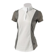 Front view of Brushed Nickel Equinavia Martha Short Sleeve Show Shirt on a white background