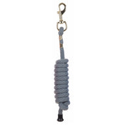 Full view of the gray Equinavia Stella Poly Snap Lead Rope on a white background