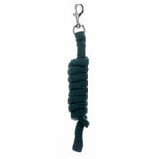 Full view of the hunter green Equinavia Iris Soft Lead with Snap on a white background