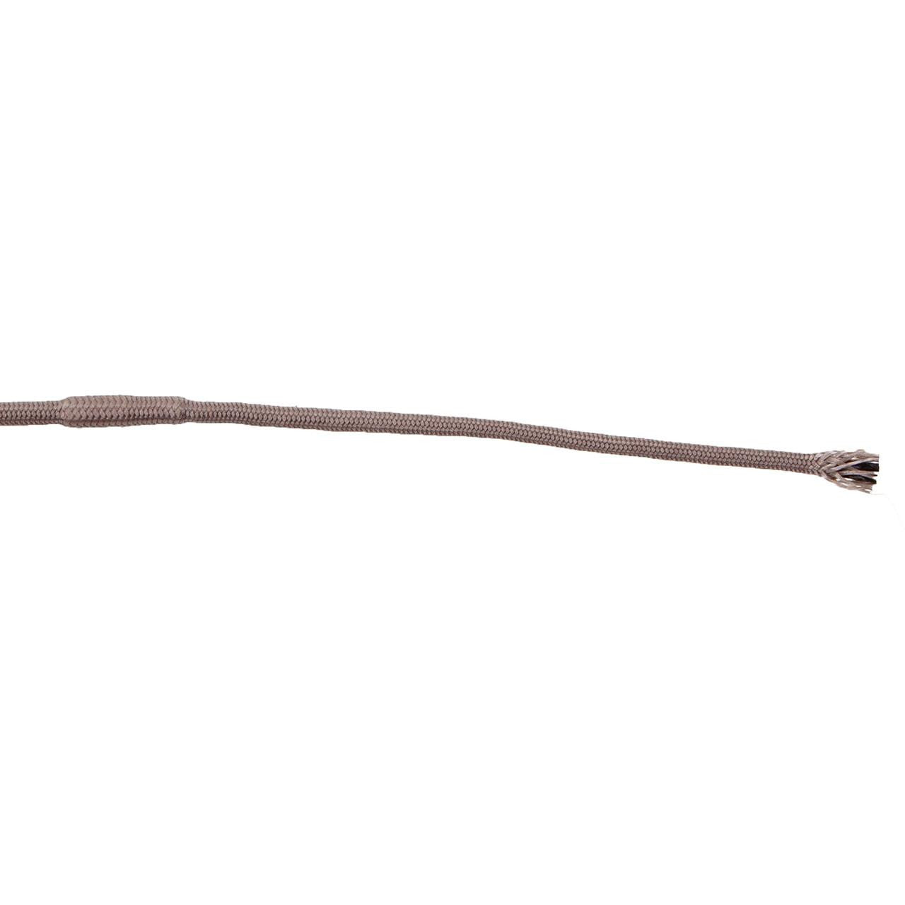 Close-up view of the lash on the anthracite Toklat Crystal Bling Handle Dressage Whip on a white background