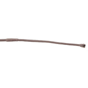 Close-up view of the lash on the anthracite Toklat Crystal Bling Handle Dressage Whip on a white background