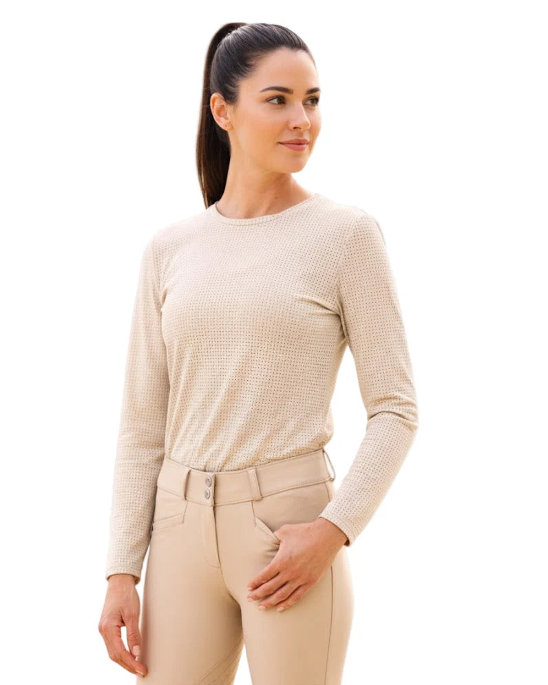 Equisite Cadence Perforated Long Sleeve Shirt