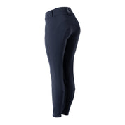 Angled back view of Navy Equinavia Birgit Summer Full Seat Breeches on a white background