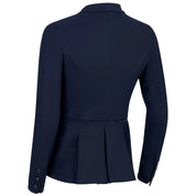 Back view of the navy Samshield Victorine Show Coat on a white background