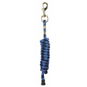 Full view of the blue and navy Equinavia Stella Poly Snap Lead Rope on a white background