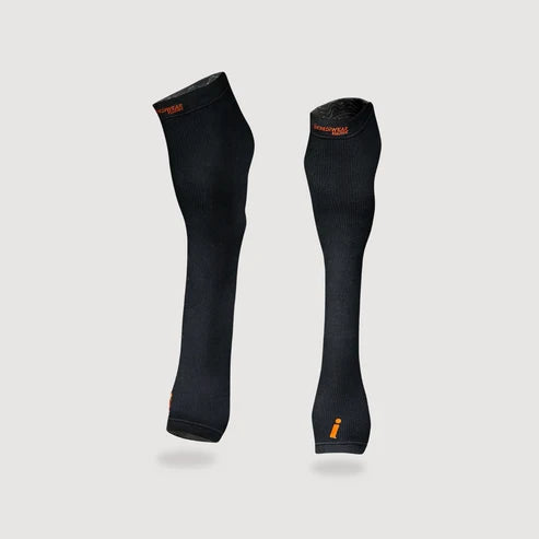 View of a pair of Incrediwear Circulation Hock Sleeves on a plain background