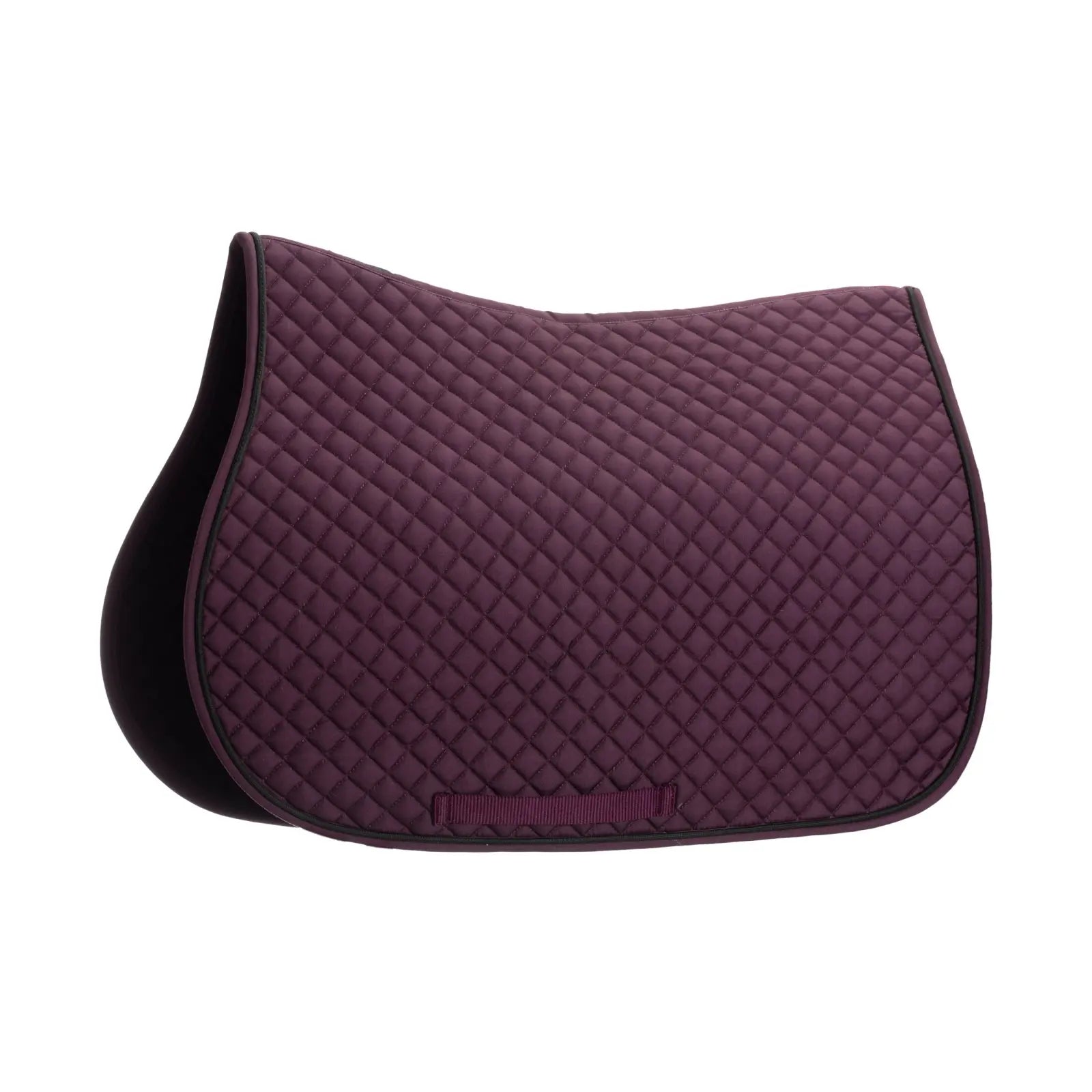 Side view of the plum Equinavia Voss All Purpose Saddle Pad on a white background