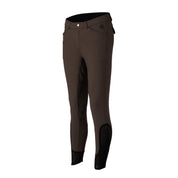 Front view of the brown Equinavia Anders Mens Full Seat Breeches on a white background