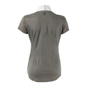 Back view of Brushed Nickel Equinavia Martha Short Sleeve Show Shirt on a white background