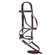 Full front view of the Equinavia Valkyrie Fancy Stitched Figure 8 Bridle & Reins on a white background