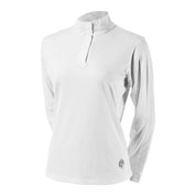 Front view of White Equinavia Selma Long Sleeve Show Shirt on a white background